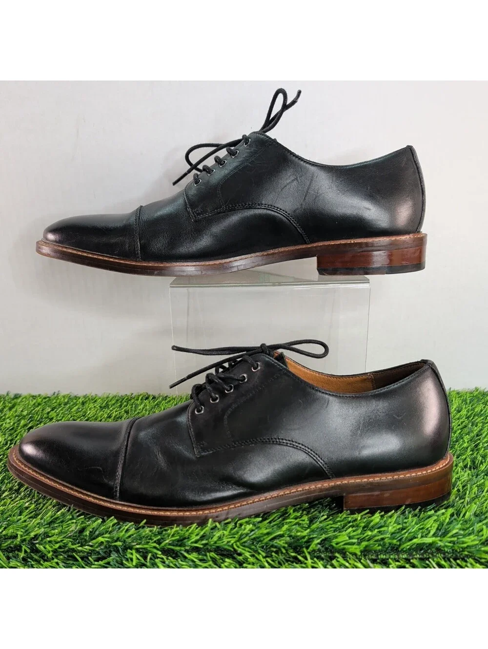 BLAKE MCKAY T9 BLACK LEATHER CAP TOE OXFORD SHOES MEN'S SIZE 11 LACE UP